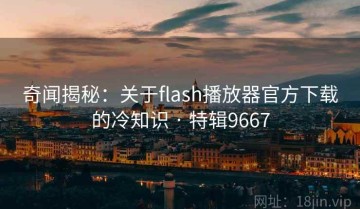 奇闻揭秘：关于flash播放器官方下载的冷知识 · 特辑9667