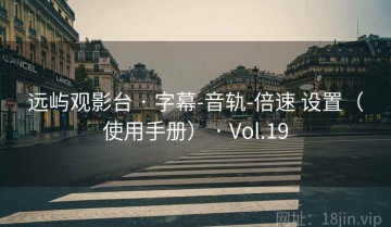 远屿观影台 · 字幕-音轨-倍速 设置（使用手册） · Vol.19