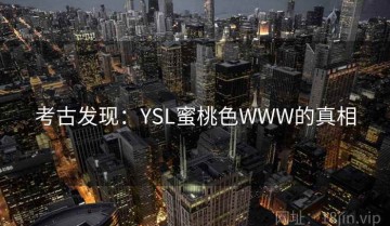 考古发现：YSL蜜桃色WWW的真相