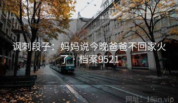 讽刺段子：妈妈说今晚爸爸不回家火了 · 档案9521
