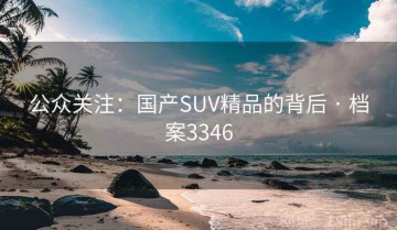 公众关注：国产SUV精品的背后 · 档案3346