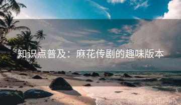 知识点普及：麻花传剧的趣味版本