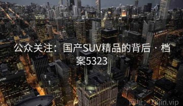公众关注：国产SUV精品的背后 · 档案5323