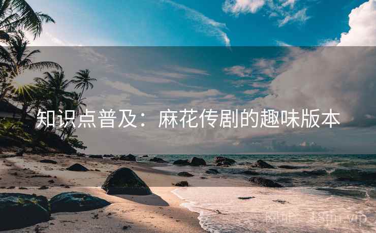 知识点普及：麻花传剧的趣味版本