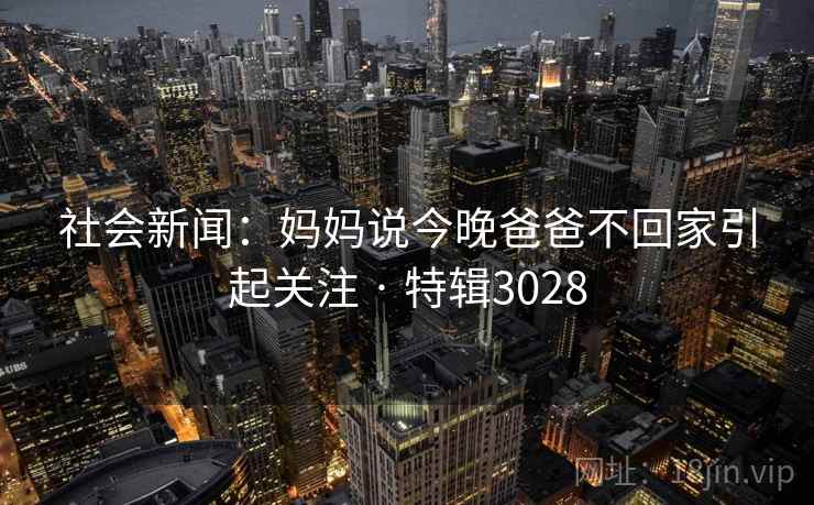 社会新闻：妈妈说今晚爸爸不回家引起关注 · 特辑3028