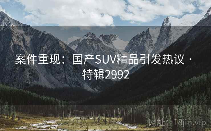 案件重现：国产SUV精品引发热议 · 特辑2992